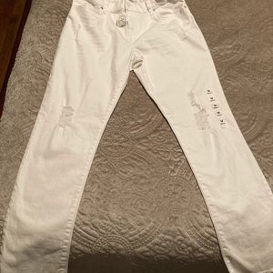 White denim jeans/pants